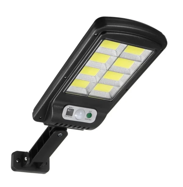 Set 4 x Lampi cu Incarcare Solara 8 celule 150W, Acumulator 2400mAh 160 LED-uri COB, telecomanda, Senzor de Miscare, Autonomie mare - imagine 2