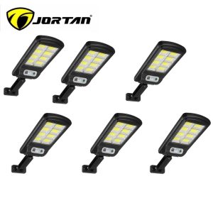 Set 6 x Lampi cu Incarcare Solara 8 celule 150W, Acumulator 2400mAh 160 LED-uri COB, telecomanda, Senzor de Miscare, Autonomie mare