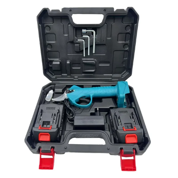 Foarfecă electrică profesională cu 2 acumulatori 36V, 5000 mAh, lame din oțel pentru vie, pomi și crengi groase - imagine 2