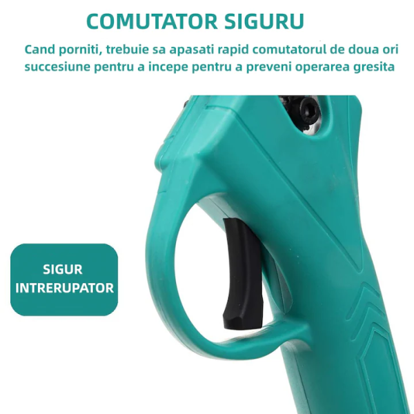 Foarfecă electrică profesională cu 2 acumulatori 36V, 5000 mAh, lame din oțel pentru vie, pomi și crengi groase - imagine 5