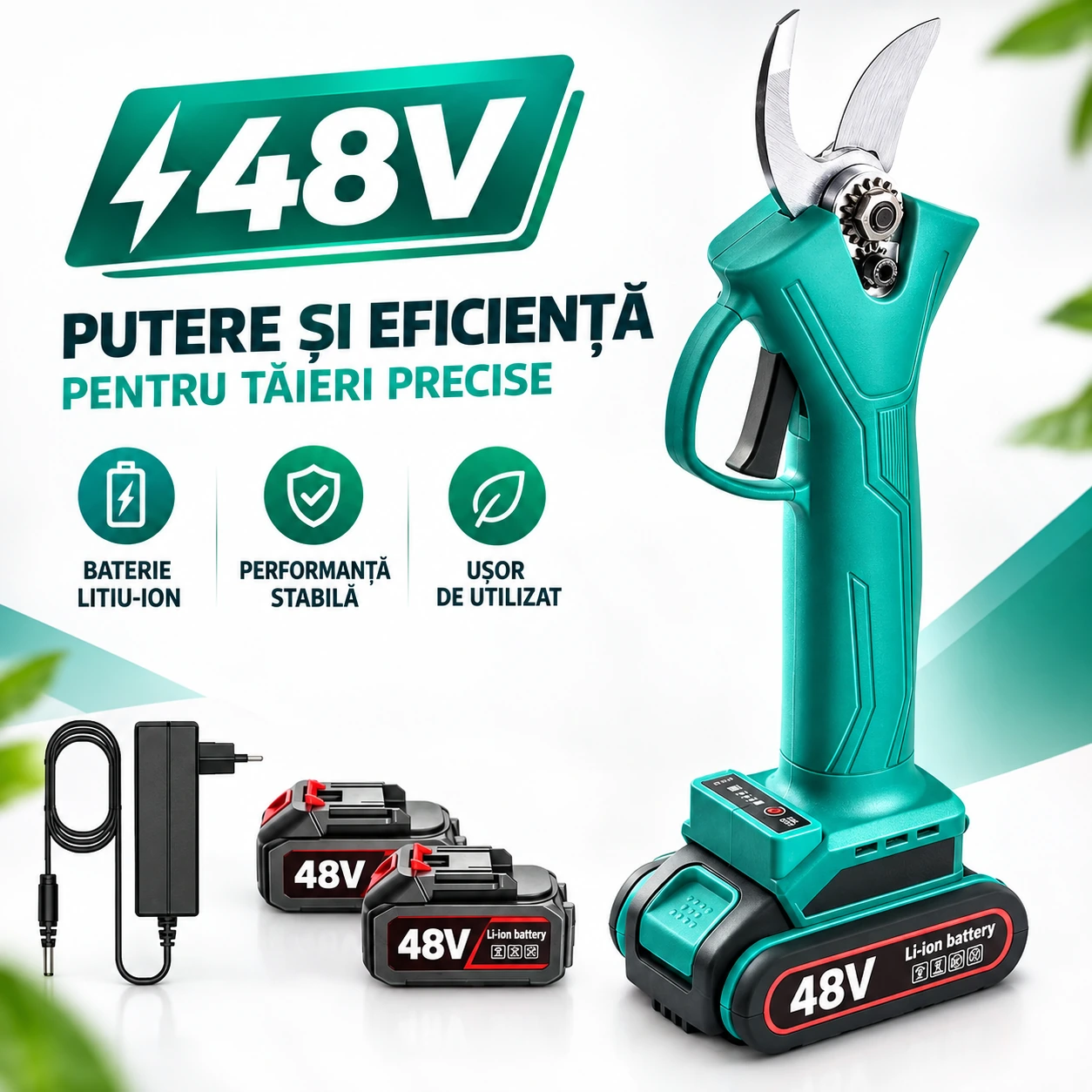 foarfeca electrica profesionala cu 2 acumulatori