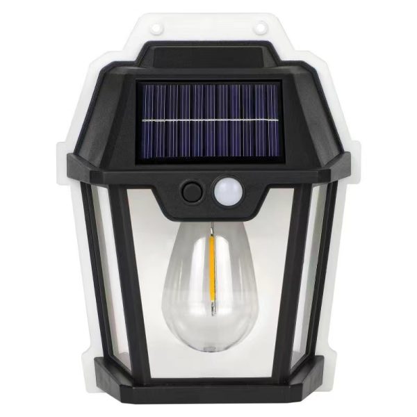 Lampă Solară LED de Perete Tip Felinar Iluminat Exterior cu Senzor de Mișcare 8m, 3 Moduri Inteligente de lumina, Rezistență IP65, Fără Fir, Ideală pentru Curte și Grădină