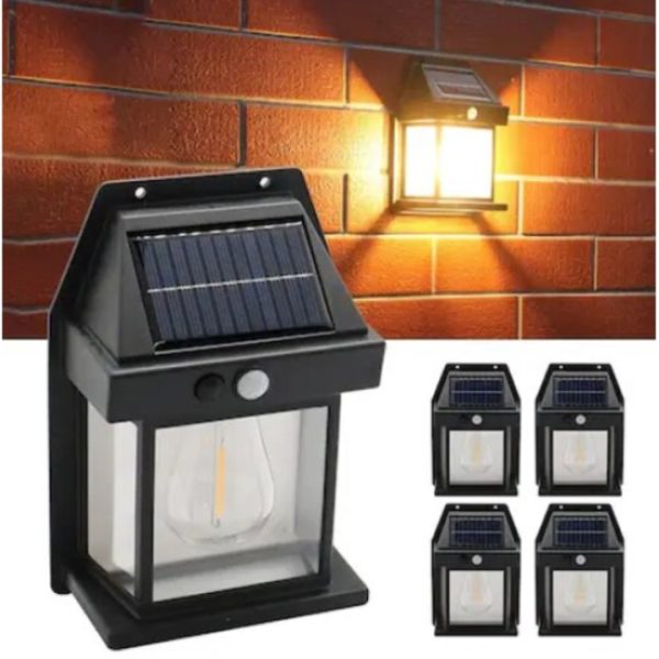 Lampă Solară LED de Perete Tip Felinar Iluminat Exterior cu Senzor de Mișcare 8m, 3 Moduri Inteligente de lumina, Rezistență IP65, Fără Fir, Ideală pentru Curte și Grădină - imagine 10