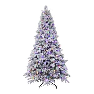 Brad Artificial de Craciun 180cm 3D Molid Royal Premium, Acoperit cu Zapada, 550 Led-uri, Aspect Realist