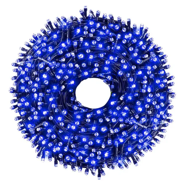Instalatie LED Rola 100m, 600 LED Lumina Albastru intens, Protectie la Apa pentru Interior și Exterior - imagine 2