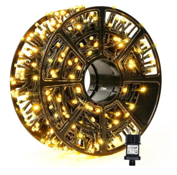 Instalatie Led Rola 150m, 750 LED Lumina Alb Cald, pentru Interior și Exterior Protectie la Apa