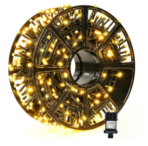 Instalatie Led Rola 30m, 260 LED Lumina Alb Cald, pentru Interior și Exterior Protectie la Apa
