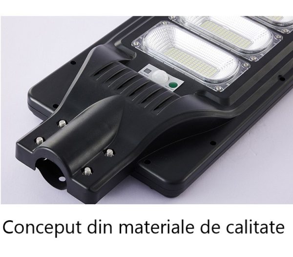 Lampă Solară Jortan 300W cu 6 Cadrane, Panou solar cu incarcare rapida, Telecomandă, Senzor de Mișcare, senzor  Lumină, Autonomie Mare, Stâlp Metalic Inclus - imagine 10