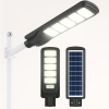 Lampă Solară Jortan 300W cu 6 Cadrane, Panou solar cu incarcare rapida, Telecomandă, Senzor de Mișcare, senzor  Lumină, Autonomie Mare, Stâlp Metalic Inclus