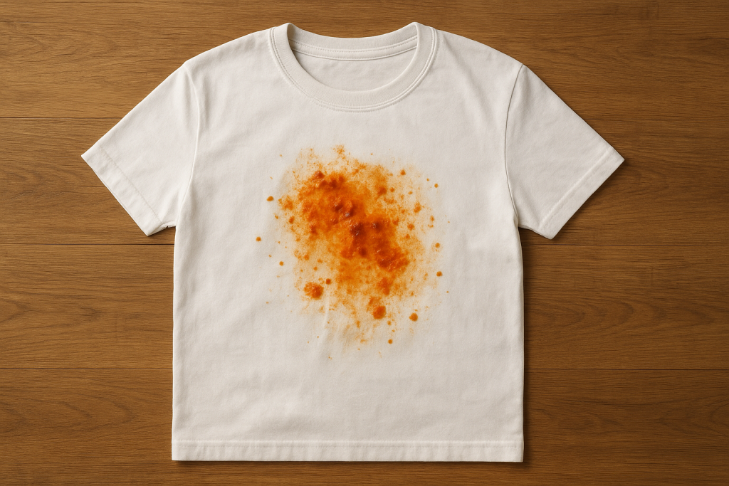 tricou alb cu o pata de sos 