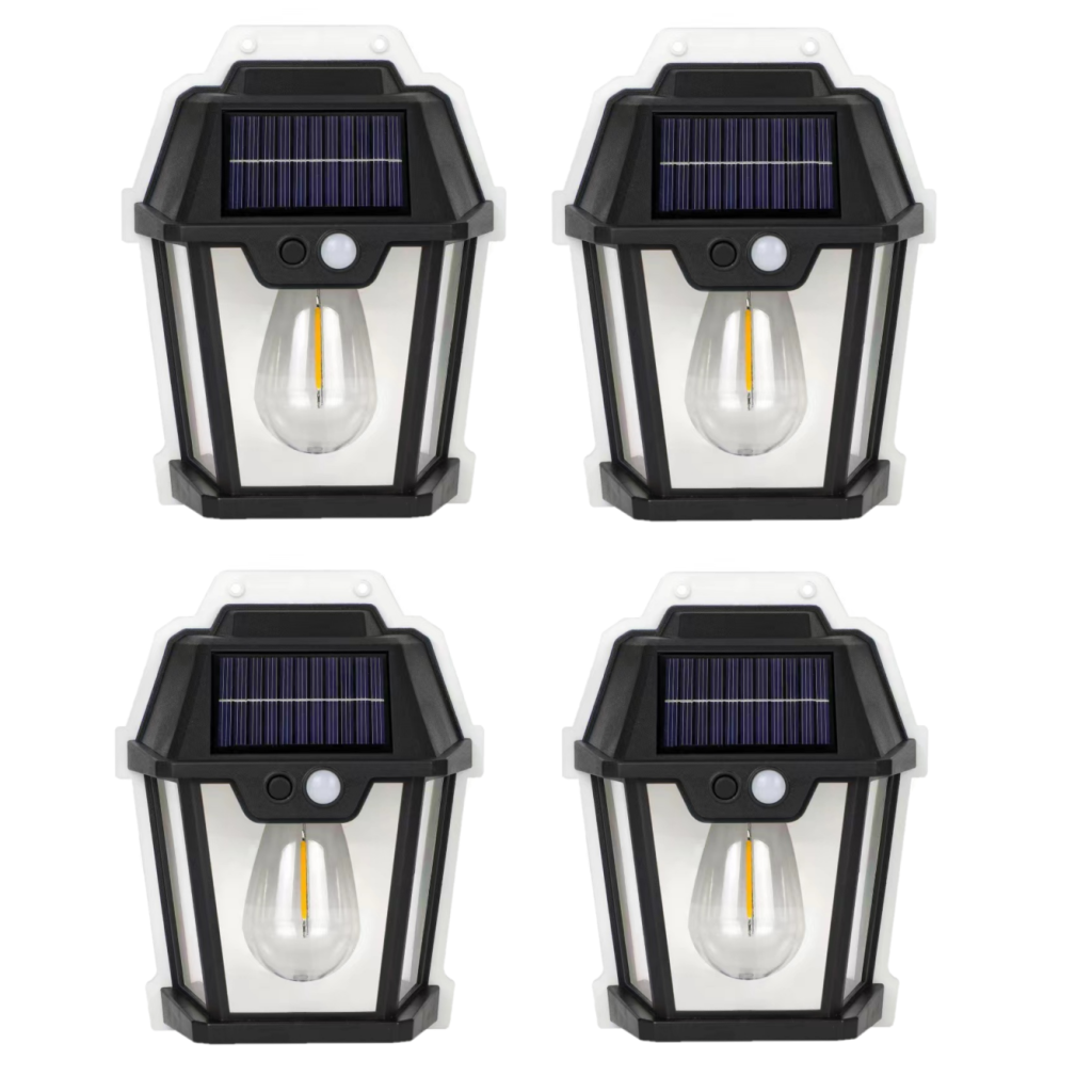 set 4 lampi solare cu led de perete