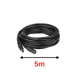 Cablu Alimentare 12V, Extensie 5m pentru Camere de Supraveghere, Conectori DC, Lungime Suplimentară, Compatibil Universal