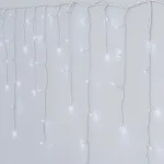 instalatie led franjuri 12x07m lumina alb rece