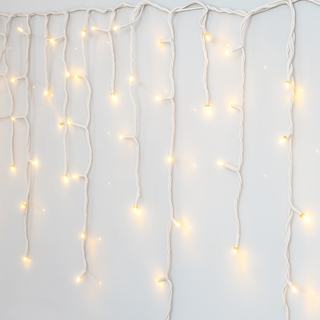 instalatie-led-franjuri 12x0.7m lumina calda