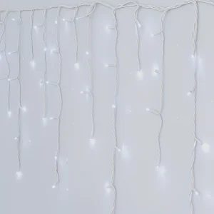 Instalație LED Franjuri inegale 6x0.7m Fir gros, Lumina Rece pentru Exterior și Interior, Decor Crăciun Elegant