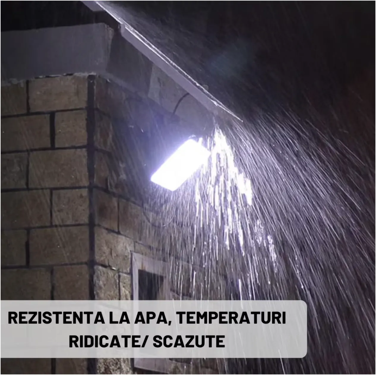 Proiector solar 500W LED Light, 8000 Lumeni cu Telecomanda, Panou Fotovoltaic, Autonomie Mare, Senzor de lumina - imagine 4