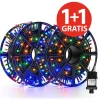 instalatie led rola multicolor 50m 1+1 gratis 400 led protectie la apa exterior