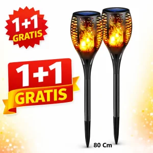 lampa solara flacara tip torta 1+1 gratis 80cm