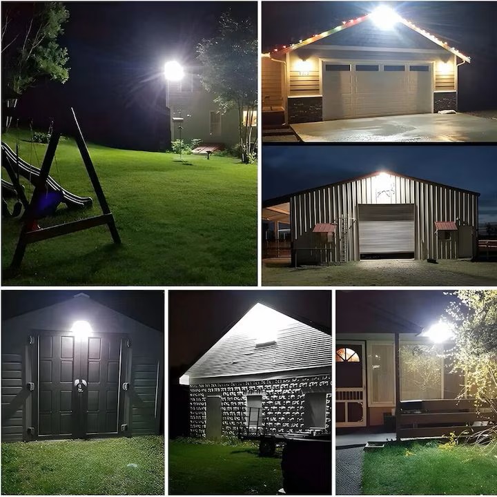Proiector solar 100W Pro Light 7500 Lumeni, LED Ultra Luminos, cu Telecomanda, Suport prindere inclus, Autonomie Pana la 13 Ore, Senzor de lumina Protectie IP66 - imagine 6