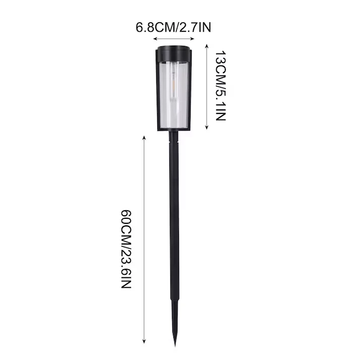 Lampa solara de gradina 1+1 Gratis Tip Felinar LED 55Cm Rezitenta la intemperii IP65 Lumina calda Pentru Curte, Alee, Drum - imagine 9