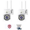 set 2x camera de supraveghere wifi 3mp senzor miscare