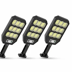 set 3x lampi cu incarcare solara 9 celule 300w jortan