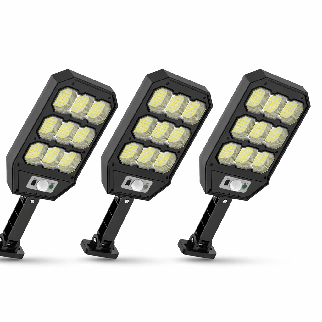 set 3x lampi cu incarcare solara 9 celule 300w jortan