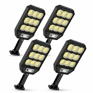 set 4x lampai cu incarcare solara 9 celule 300w jortan 280 led uri