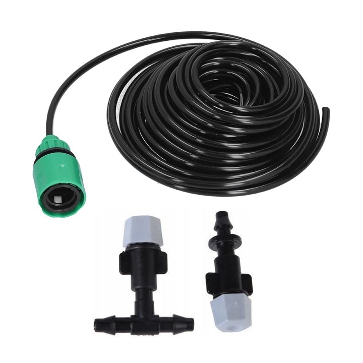 Kit Răcire pentru Terasă cu 20 Duze 20M, Pulverizare Fina Sistem Eficient de Răcire pentru Grădină, Foișor, Balcon și Spații Exterioare - imagine 3
