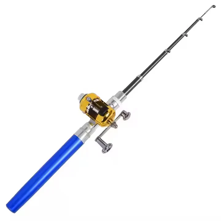 Mini Lansetă de Buzunar Telescopică cu Mulinetă Ultra Portabilă, Tip Pix, pentru Pescuit în Călătorii și Camping - imagine 3