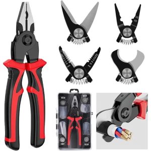 set profesional 5 in 1 patentmultifunctionaldin otel cleste pentru taiere dezizolare