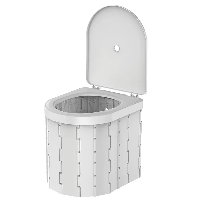 Toaletă Portabilă Pliabilă Premium pentru Camping și Mașină, WC Mobil Multifuncțional cu Capac, Suport Hârtie Igienică, Saci Menajeri și Plicuri Absorbante Incluse, Ideală pentru Drumeții, Rulotă, Pescuit, Picnic, Călătorii și Situații de Urgență, Design Compact și Rezistent pentru Adulți și Copii - imagine 3