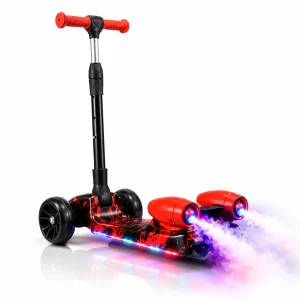 trotineta pentru copii cu efect de fum lumini led