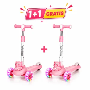 1+1 gratis trotineta pentru copii cu lumini led 3 roti sunete-muzicale