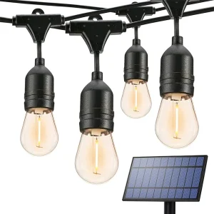 ghirlanda luminoasa solara lumina alb cald 10m interconectabila