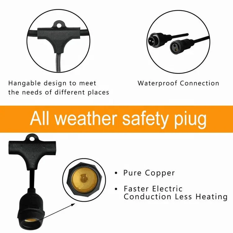 Ghirlanda Luminoasa solara Lumina Alb cald, 10M, Interconectabila, 4 Moduri de Iluminare, Becuri LED, Telecomanda inclusa, Rezistenta la Apa - imagine 6