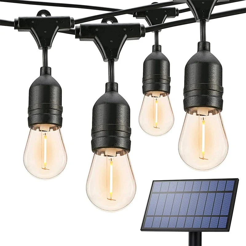 ghirlanda luminoasa solara lumina alb cald 10m interconectabila