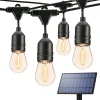 ghirlanda luminoasa solara lumina alb cald 20 m interconectabila