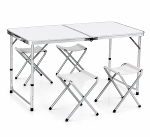 masa camping pliabila premium cu 4 scaune incluse