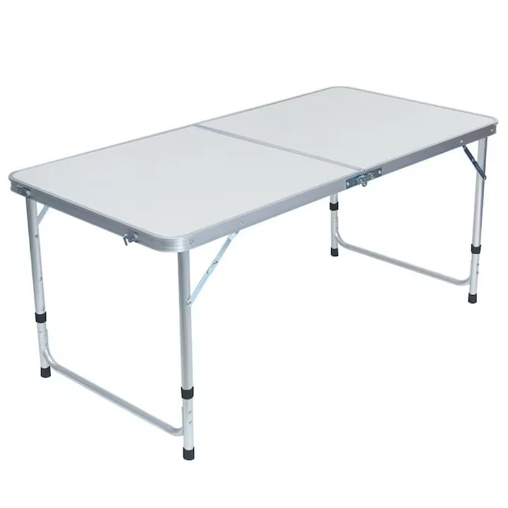 Masă Camping Pliabilă Premium cu 4 Scaune Incluse, Set Portabil din Aluminiu pentru 4 Persoane, Ideal pentru Picnic, Grădină, Terasă, Pescuit, Excursii și Activități în Aer Liber - imagine 4