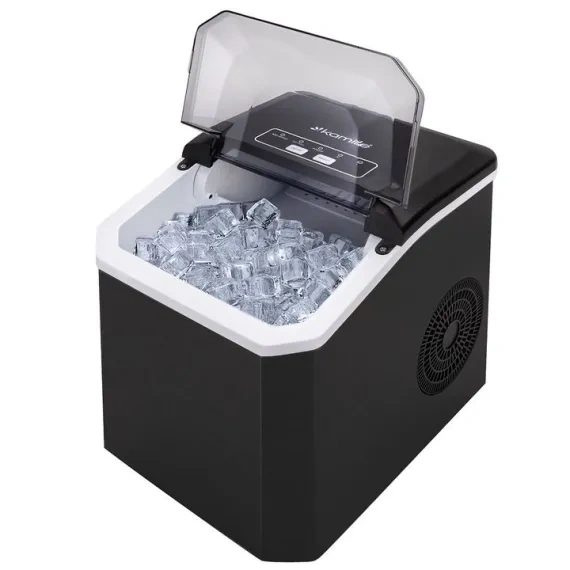 Mașină de făcut cuburi de gheață portabilă, 12 kg/24h, producție rapidă în 6-8 minute, capacitate 1.3 kg, rezervor mare de apă, operare silențioasă, panou tactil, autocurățare, consum redus de energie, ideală pentru casă, birou, camping și petreceri - imagine 9