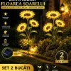 set 2x lampi solare decorative floarea soarelui