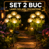 set 2x lampi solare decorative tip crizantema