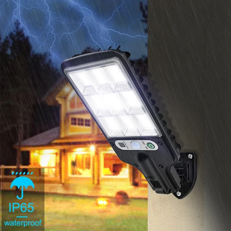 4+1 GRATIS Lampă Solară Dasgut 160W cu 80 LED COB, 3500 Lumeni, 9 Celule, Senzor de Mișcare și Inducție, Telecomandă, 3 Moduri de Iluminare, IP65, Autonomie până la 10 Ore - imagine 6