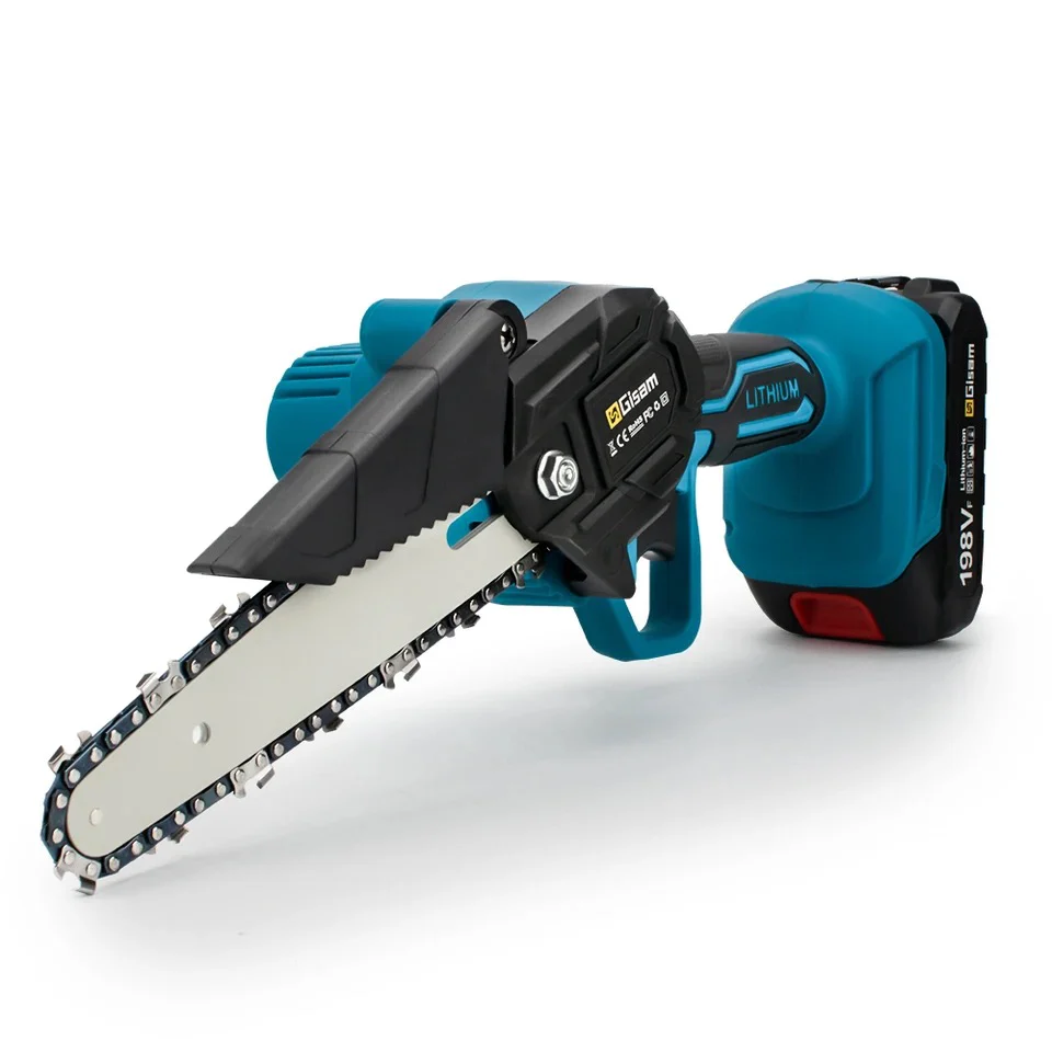 Pachet 1+1 Gratis Mini Fierăstrău Electric tip drujba cu Lanț Dasgut 550W, 4x Acumulatori 48V, 2x Lanțuri, 2x Lamă 6 inch, Puternic și Portabil - imagine 3