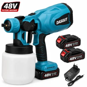 pistol de vopsit electric dasgut cu acumulatori li ion 48v