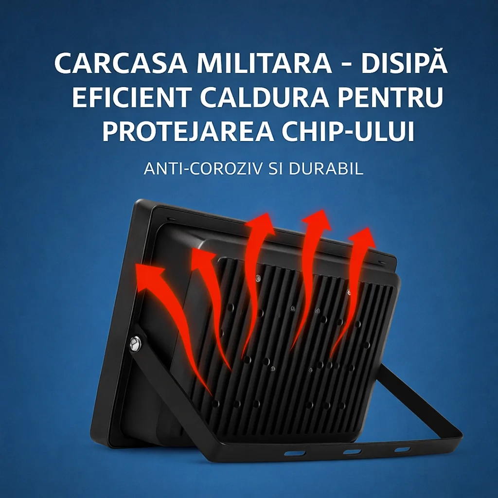 Proiector cu Panou Solar LED 400W, 7000 Lumeni, IP66, Telecomandă și Senzor de Lumină, Lampă Solară pentru Iluminat Exterior, Curte, Grădină, Parcare, Alei și Stradă - imagine 8