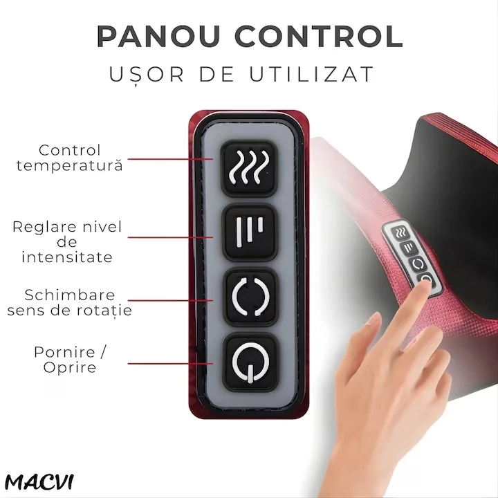 Aparat Profesional de Masaj pentru Picioare și Tălpi cu Role Shiatsu 3D, Compresie cu Aer și Funcție de Încălzire Infraroșu, 3 Trepte de Intensitate, Relaxare Profundă, Stimulează Circulația Sângelui, Reduce Durerile și Oboseala, Ideal pentru Acasă și Birou - imagine 4