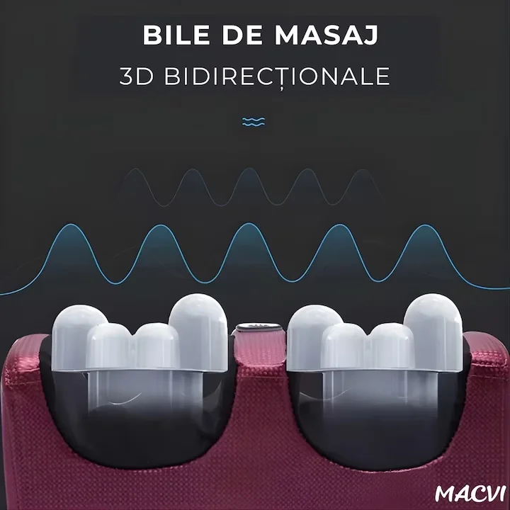 Aparat Profesional de Masaj pentru Picioare și Tălpi cu Role Shiatsu 3D, Compresie cu Aer și Funcție de Încălzire Infraroșu, 3 Trepte de Intensitate, Relaxare Profundă, Stimulează Circulația Sângelui, Reduce Durerile și Oboseala, Ideal pentru Acasă și Birou - imagine 8