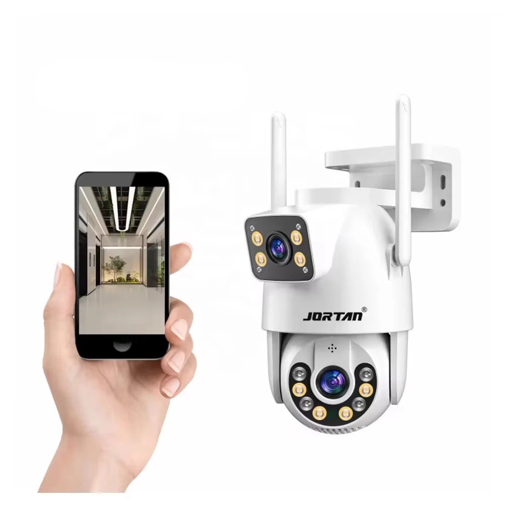 Set 2X Camera Supraveghere 8K Jortan Duala Ultra HD 8MP, Vedere color noaptea, Rotire 360°, 10X Zoom, inteligenta de urmarire, IP66, Acoperire Panoramică - imagine 2